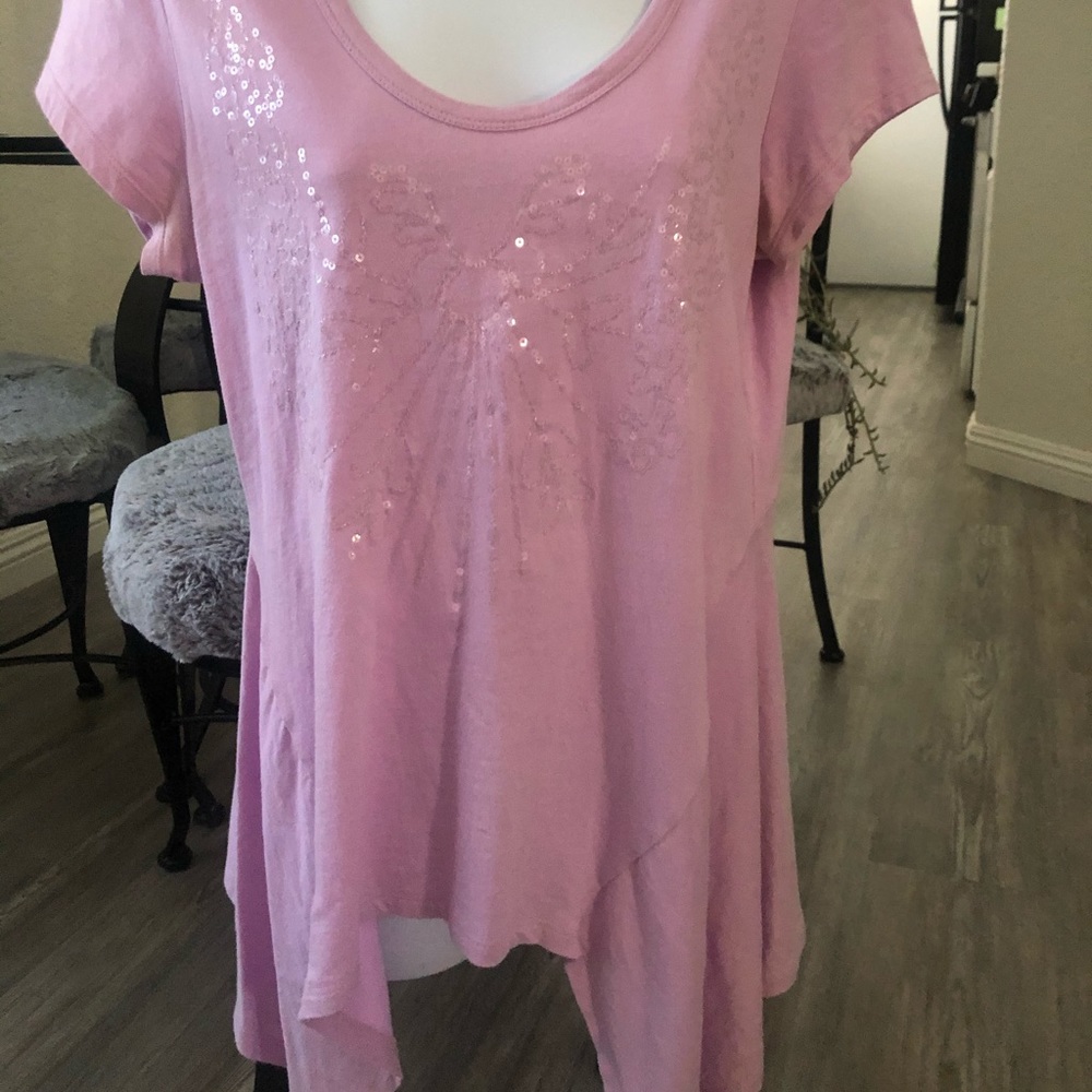 Seven brand lavender shirt sleeve